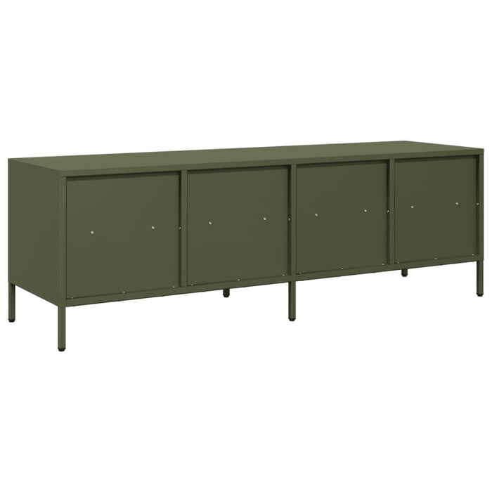 Dulap TV, verde măsliniu, 135x39x43,5 cm, oțel laminat la rece WALTI