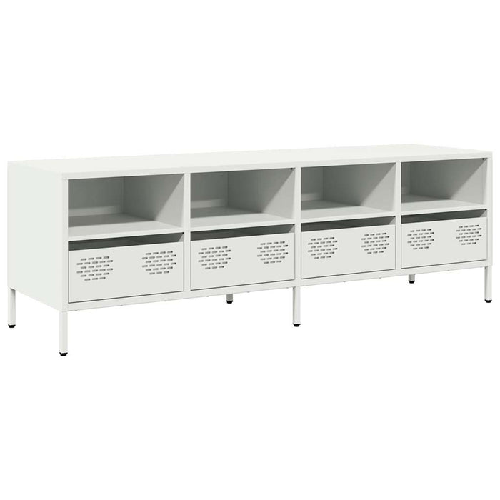 Dulap TV, alb, 135x39x43,5 cm, oțel laminat la rece - WALTI WALTI