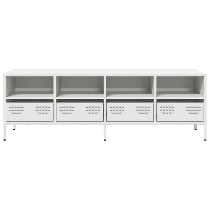 Dulap TV, alb, 135x39x43,5 cm, oțel laminat la rece - WALTI WALTI