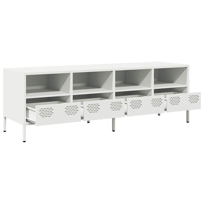 Dulap TV, alb, 135x39x43,5 cm, oțel laminat la rece - WALTI WALTI