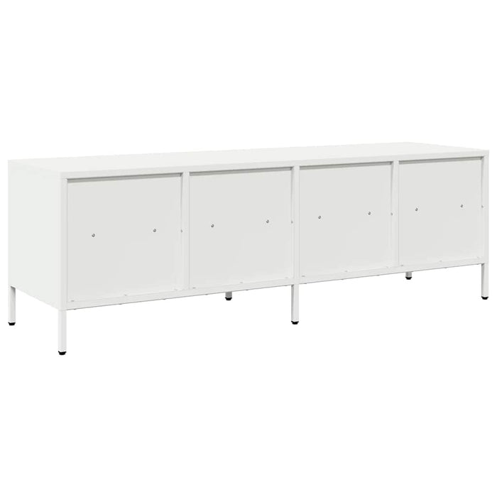 Dulap TV, alb, 135x39x43,5 cm, oțel laminat la rece - WALTI WALTI