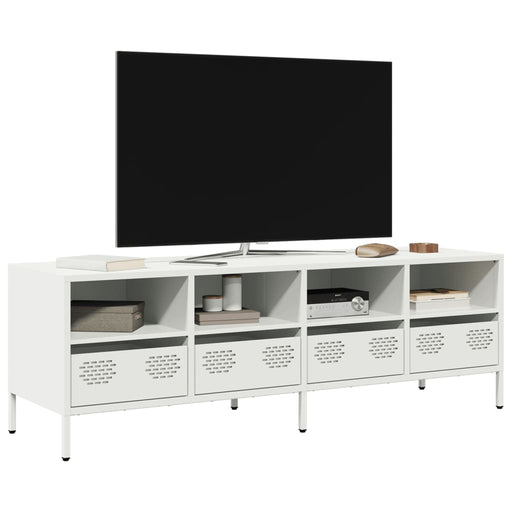 Dulap TV, alb, 135x39x43,5 cm, oțel laminat la rece - WALTI WALTI