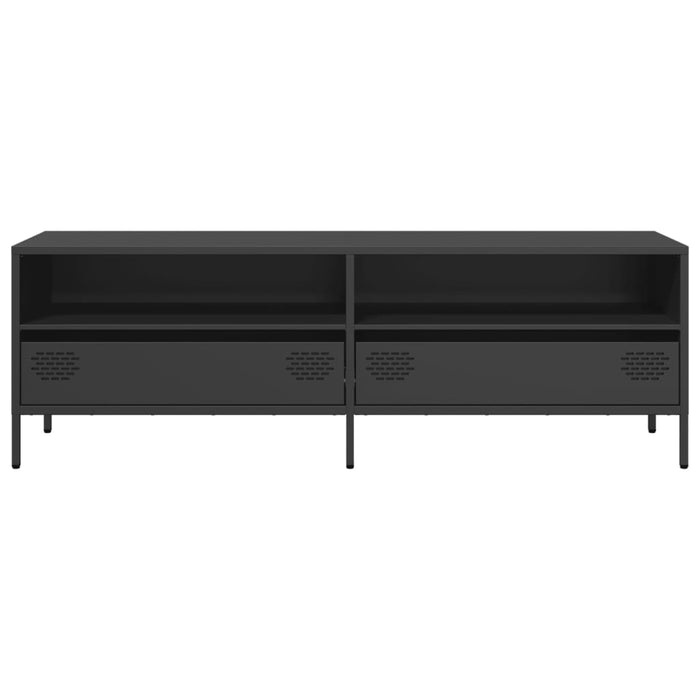 Dulap TV, negru, 135x39x43,5 cm, oțel laminat la rece WALTI