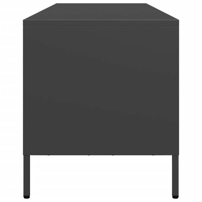Dulap TV, negru, 135x39x43,5 cm, oțel laminat la rece WALTI