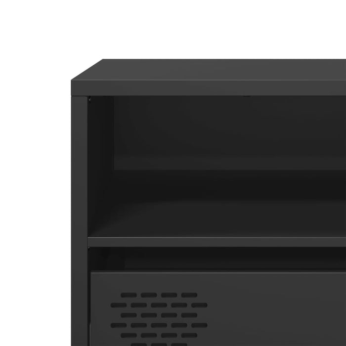 Dulap TV, negru, 135x39x43,5 cm, oțel laminat la rece WALTI