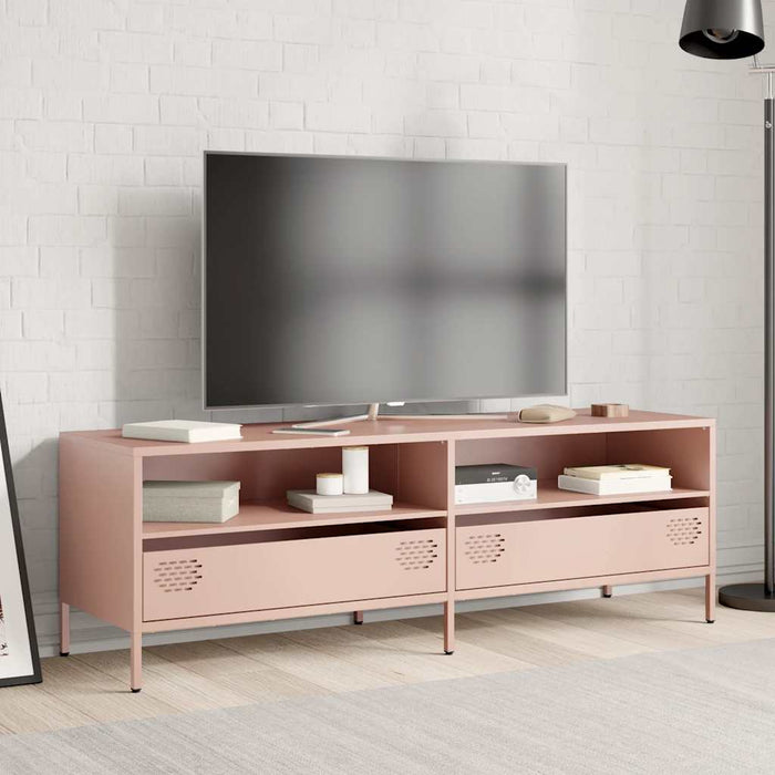 Dulap TV, roz, 135x39x43,5 cm, oțel laminat la rece - WALTI WALTI