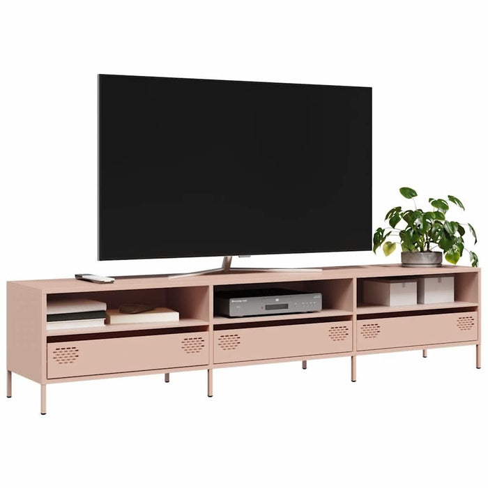 Dulap TV, roz, 202x39x43,5 cm, oțel laminat la rece - WALTI WALTI