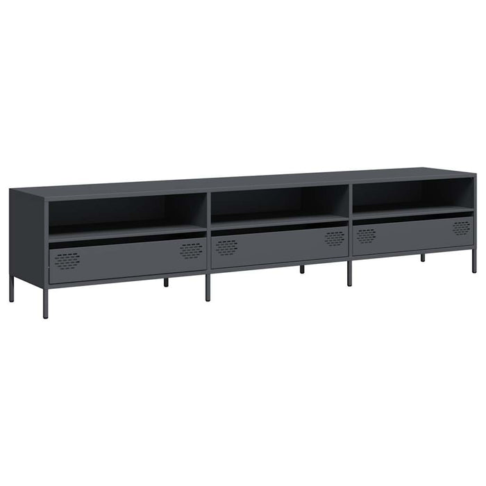 Dulap TV, antracit, 202x39x43,5 cm, oțel laminat la rece - WALTI WALTI