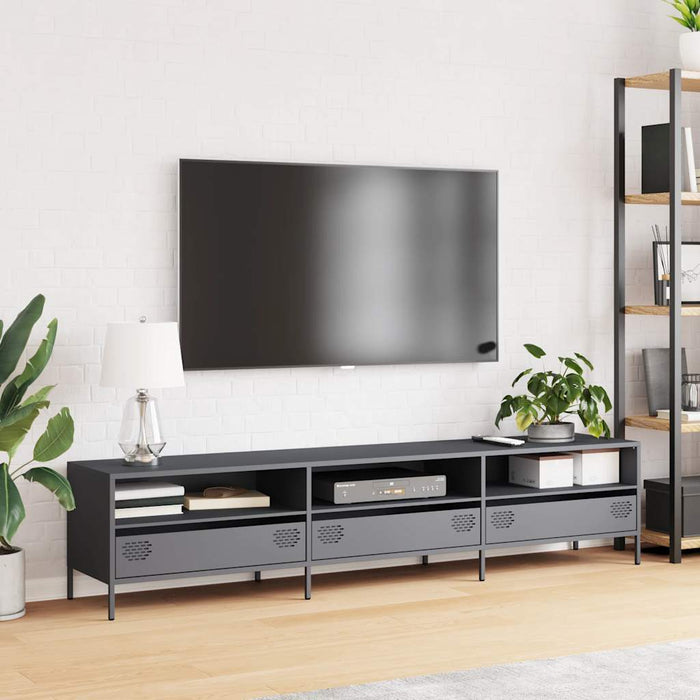 Dulap TV, antracit, 202x39x43,5 cm, oțel laminat la rece - WALTI WALTI