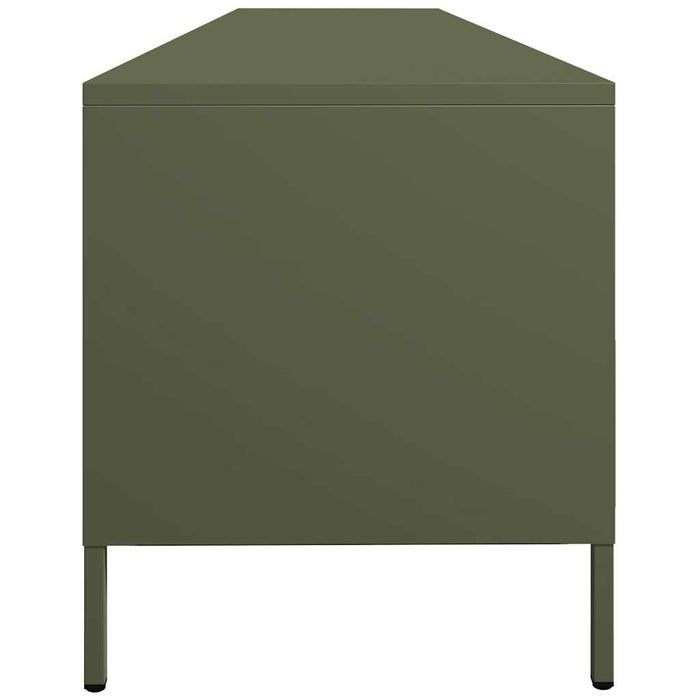 Dulap TV, verde măsliniu, 202x39x43,5 cm, oțel laminat la rece WALTI