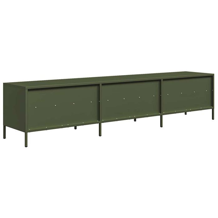 Dulap TV, verde măsliniu, 202x39x43,5 cm, oțel laminat la rece WALTI