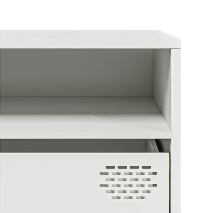 Dulap TV, alb, 202x39x43,5 cm, oțel laminat la rece - WALTI WALTI
