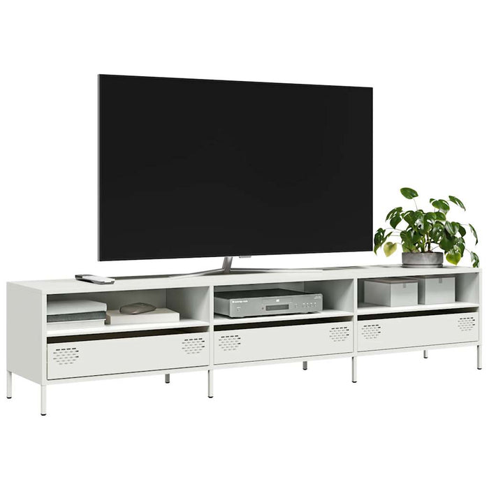 Dulap TV, alb, 202x39x43,5 cm, oțel laminat la rece - WALTI WALTI