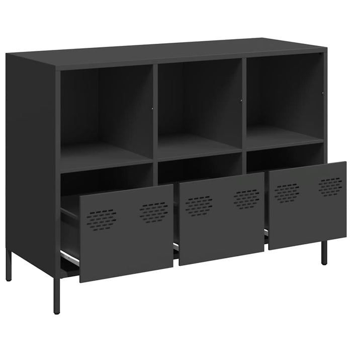 Dulap, negru, 101,5x39x73,5 cm, oțel laminat la rece WALTI