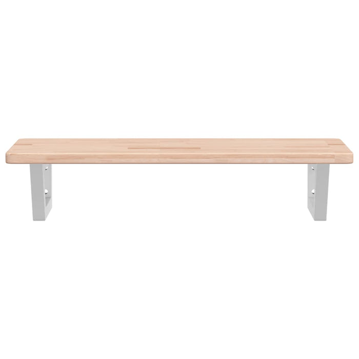 Raft pentru lavoar montat pe perete, oțel și lemn masiv stejar - WALTI WALTI