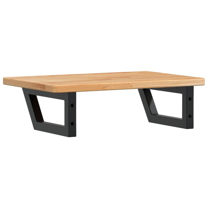 Raft pentru lavoar montat pe perete, oțel și lemn masiv stejar WALTI