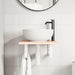 Raft pentru lavoar montat pe perete, oțel și lemn masiv stejar - WALTI WALTI