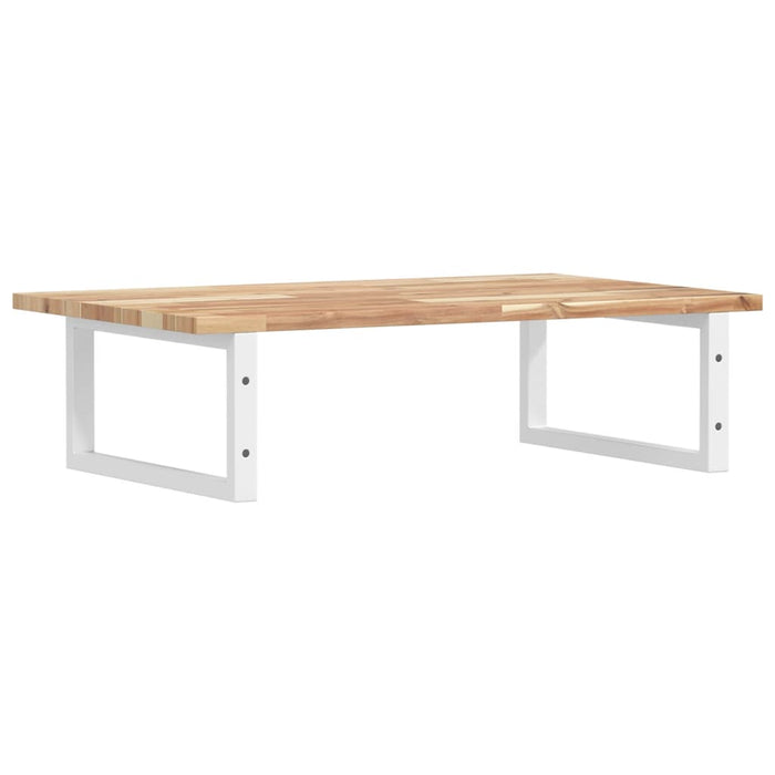 Raft pentru lavoar montat pe perete, oțel și lemn masiv acacia - WALTI WALTI