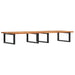 Raft pentru lavoar montat pe perete, oțel și lemn masiv acacia - WALTI WALTI