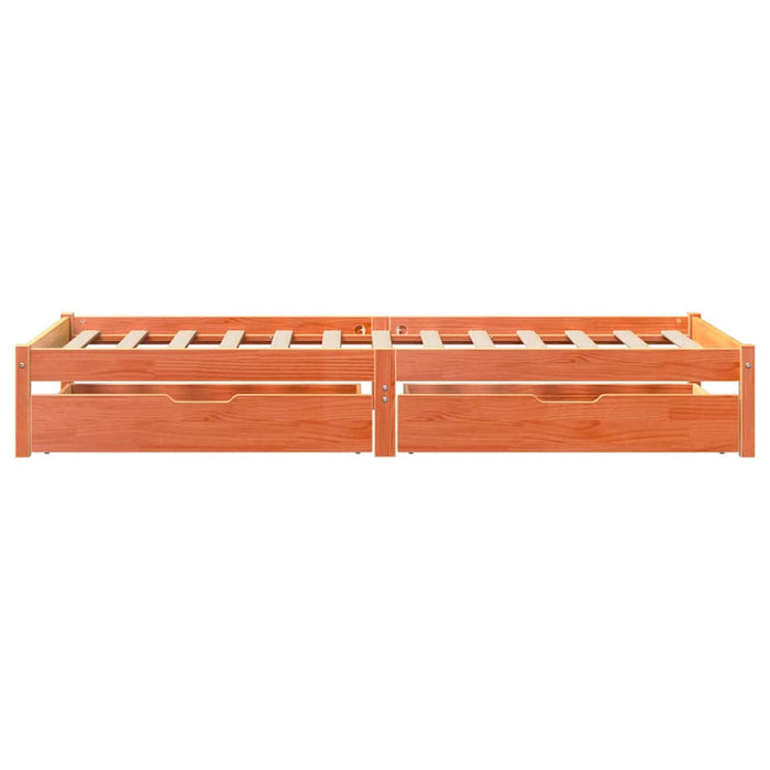 Cadru pat fără saltea, maro ceruit, 90x190 cm, lemn masiv pin - WALTI WALTI