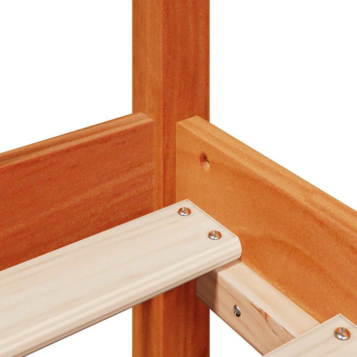 Cadru de pat fără saltea, maro ceruit 200x200 cm lemn masiv pin - WALTI WALTI