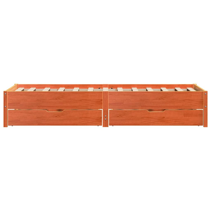 Cadru pat fără saltea, maro ceruit, 100x200 cm, lemn masiv pin - WALTI WALTI