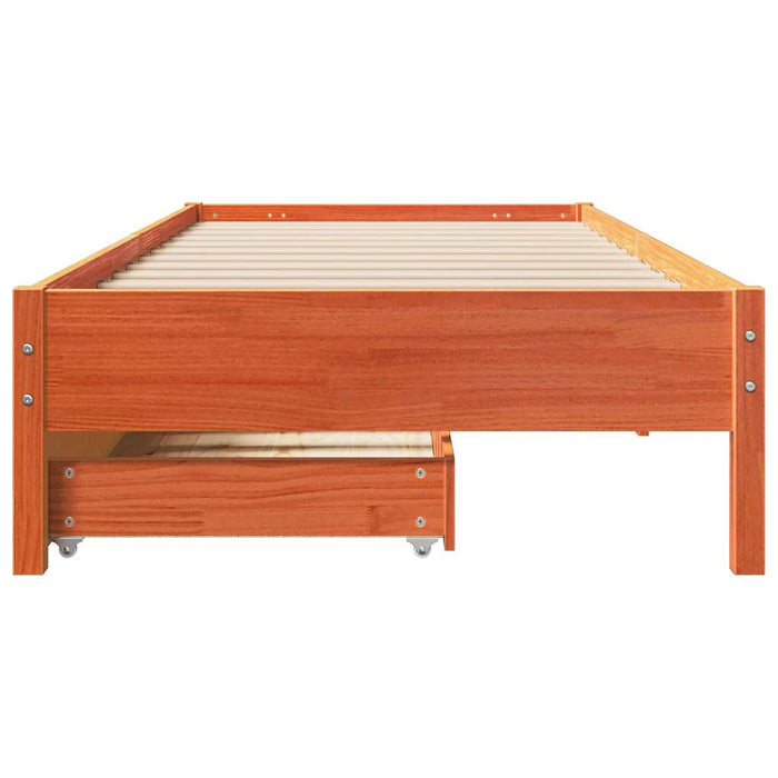 Pat de zi fără saltea, maro ceruit, 90x200 cm, lemn masiv pin - WALTI WALTI