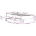Cadru de pat fără saltea, 75x190 cm, lemn masiv de pin - WALTI WALTI