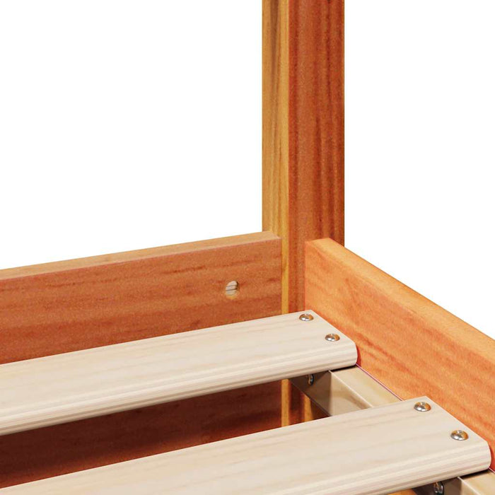 Cadru de pat fără saltea, maro ceruit 180x200 cm lemn masiv pin - WALTI WALTI