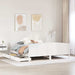 Cadru de pat fără saltea, alb, 200x200 cm, lemn masiv pin - WALTI WALTI
