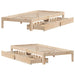 Cadru Pat cu Sertare 100x200 cm Lemn Masiv Pin - WALTI WALTI