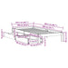 Cadru Pat cu Sertare Alb 100x200 cm Lemn Masiv Pin - WALTI WALTI