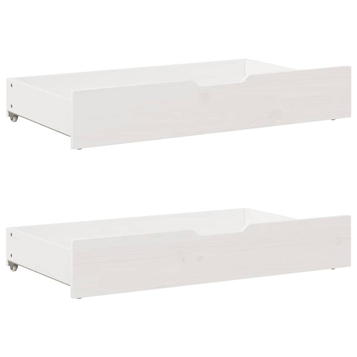 Cadru de pat cu sertare, alb, 160x200 cm, lemn masiv pin - WALTI WALTI