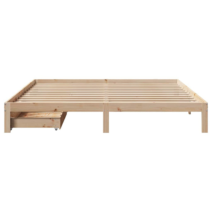 Cadru de pat cu sertare 180x200 cm lemn masiv pin - WALTI WALTI