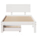 Cadru Pat cu Sertare Alb 100x200 cm Lemn Masiv Pin - WALTI WALTI