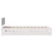 Cadru Pat cu Sertare Alb 100x200 cm Lemn Masiv Pin - WALTI WALTI