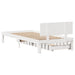 Cadru Pat cu Sertare Alb 100x200 cm Lemn Masiv Pin - WALTI WALTI