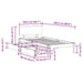 Cadru Pat cu Sertare Alb 100x200 cm Lemn Masiv Pin - WALTI WALTI
