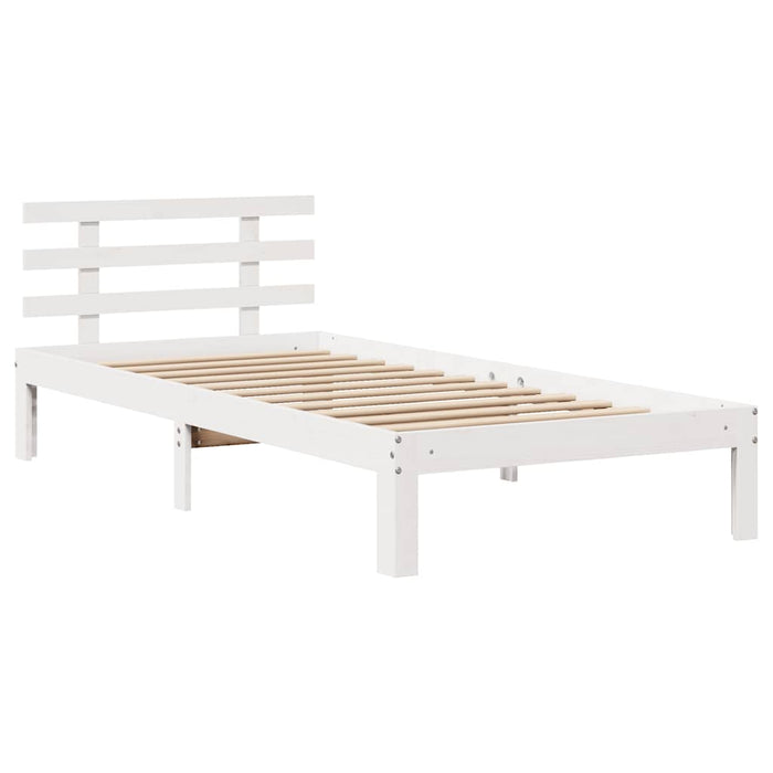 Cadru de pat cu sertare, alb, 90x190 cm, lemn masiv de pin - WALTI WALTI