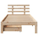 Cadru Pat cu Sertare 100x200 cm Lemn Masiv Pin - WALTI WALTI