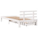 Cadru Pat cu Sertare Alb 100x200 cm Lemn Masiv Pin - WALTI WALTI