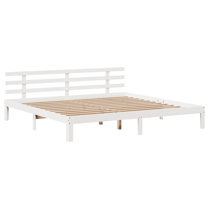 Cadru de pat cu sertare, alb, 180x200 cm, lemn masiv pin - WALTI WALTI
