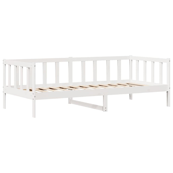Pat de zi cu sertare, alb, 90x200 cm, lemn masiv pin - WALTI WALTI