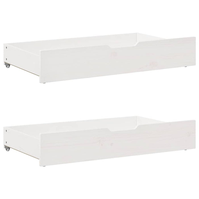 Pat de zi cu sertare, alb, 90x200 cm, lemn masiv pin - WALTI WALTI