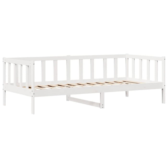 Pat de zi cu sertare, alb, 90x190 cm, lemn masiv pin - WALTI WALTI