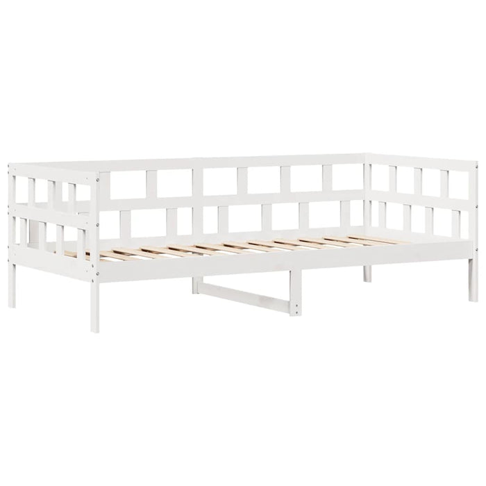 Pat de zi cu sertare, alb, 90x200 cm, lemn masiv pin WALTI