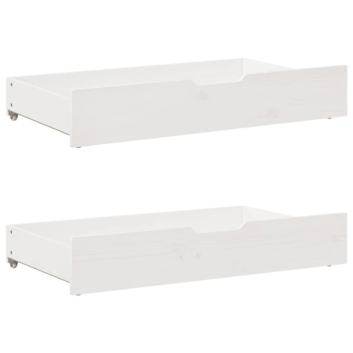 Pat de zi cu sertare, alb, 80x200 cm, lemn masiv pin - WALTI WALTI