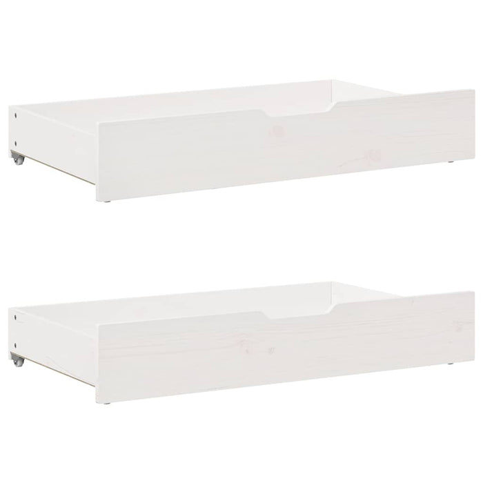 Pat de zi cu sertare, alb, 80x200 cm, lemn masiv pin - WALTI WALTI