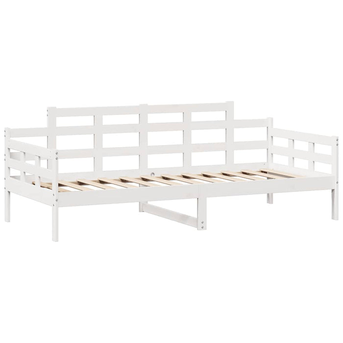 Pat de zi cu sertare, alb, 90x200 cm, lemn masiv pin - WALTI WALTI