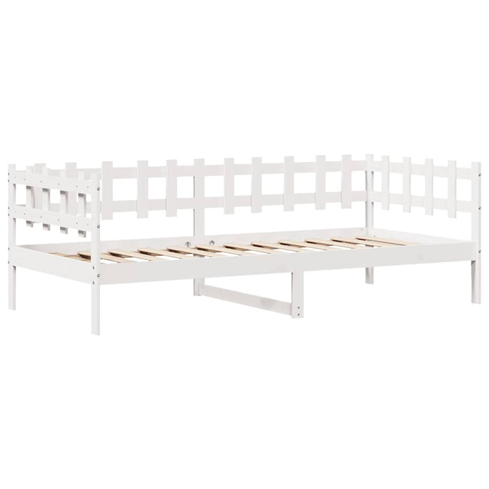 Pat de zi cu sertare, alb, 90x200 cm, lemn masiv pin - WALTI WALTI